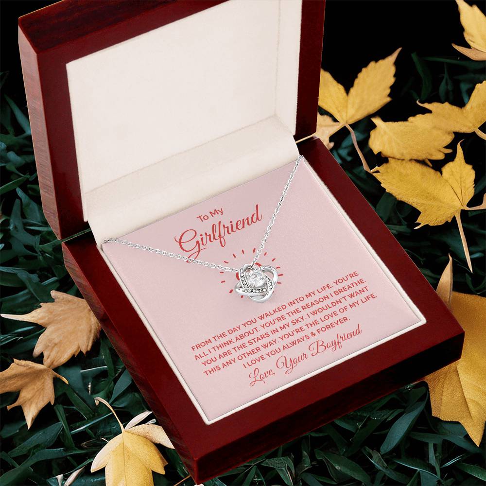 Will You Be My Girlfriend Gift Girlfriend Proposal Ideas Asking Out Girlfriend Will You Be My Girlfriend Proposal Necklace Love Knot Necklace
