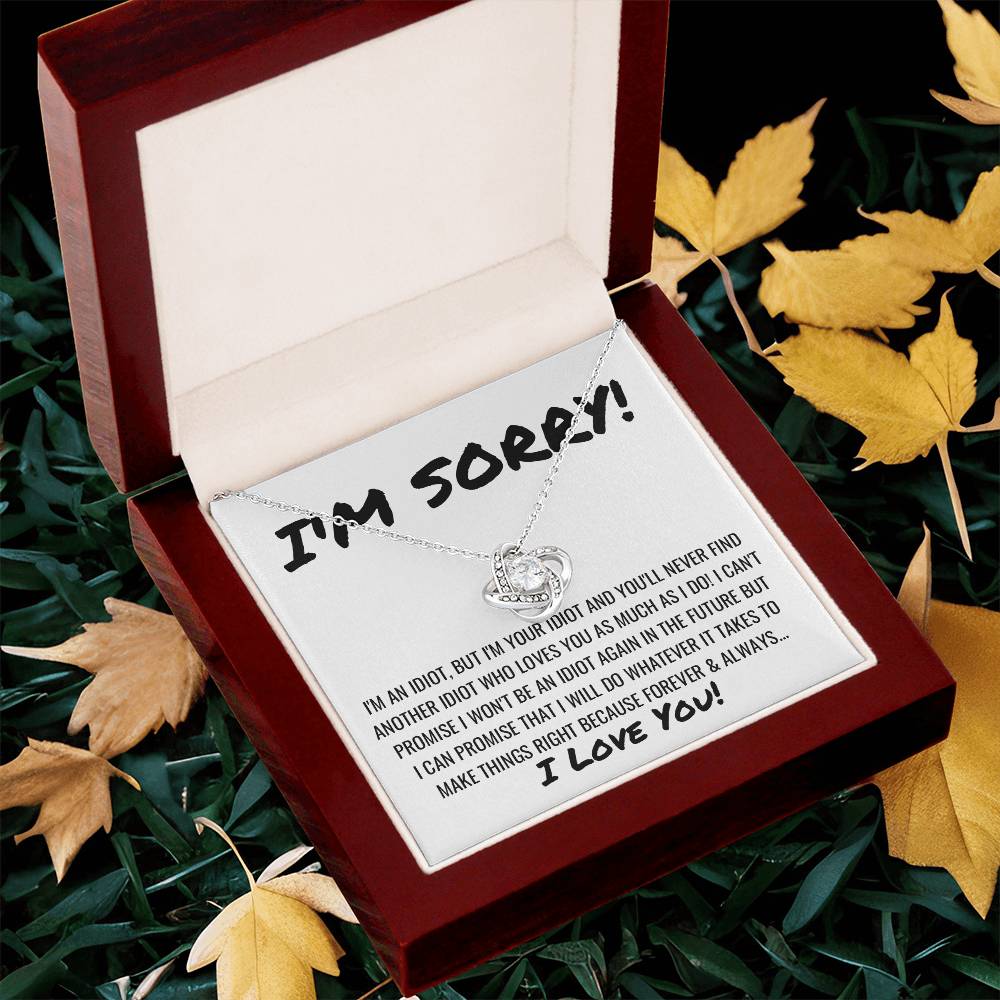 Sorry Apology Necklace 4 Love Knot Necklace