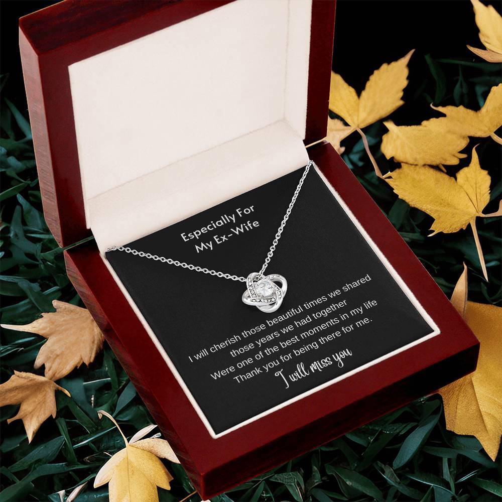 Ex-Wife Divorced Departing Gift Former Wife For My Ex Birthday Mother's Day Breakup Gift Friendship P Love Knot Necklace