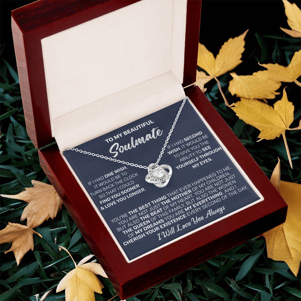 Gift For Your Soulmate - 2 Wish The Mother Love Knot Necklace Love Knot Necklace