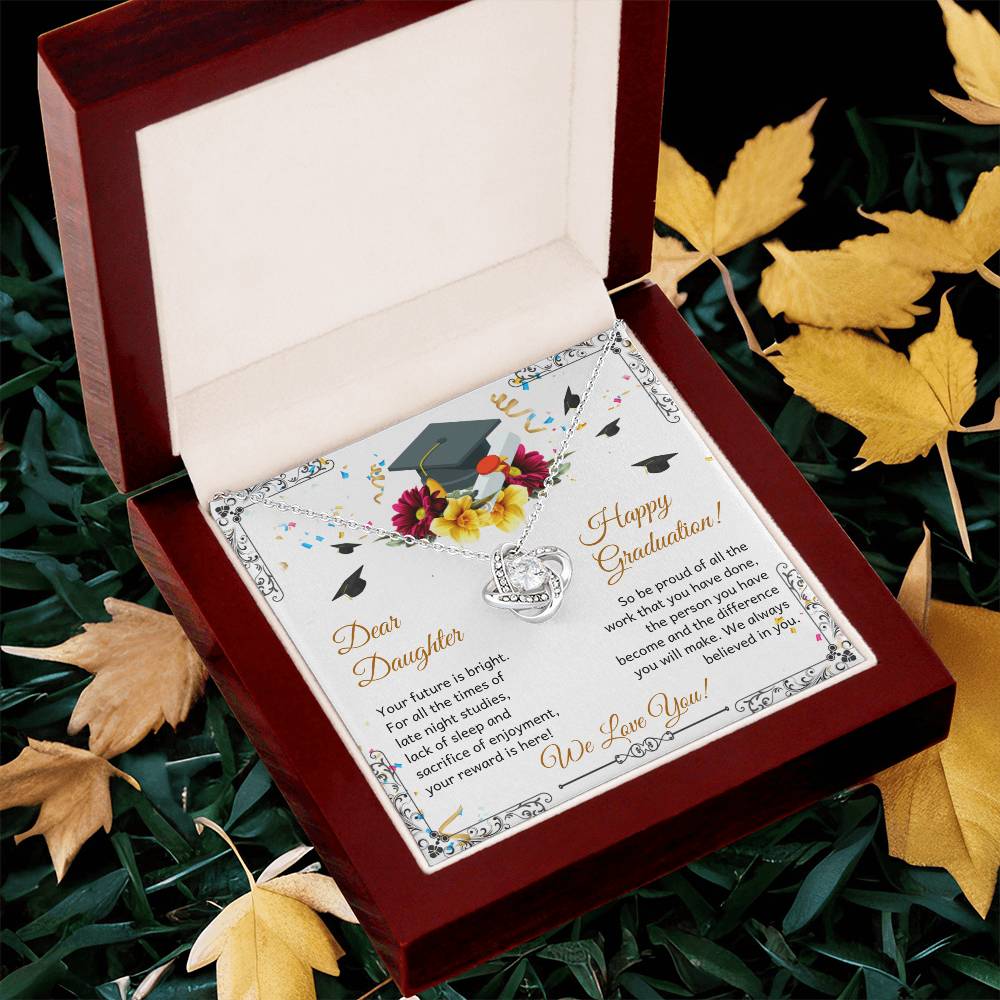 Dear Daughter - Happy Grad Love Knot Necklace