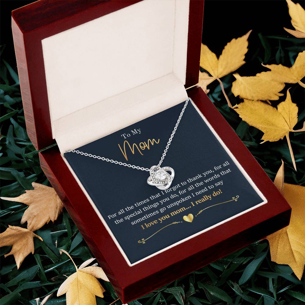 Mom - For All The Times 1 Love Knot Necklace