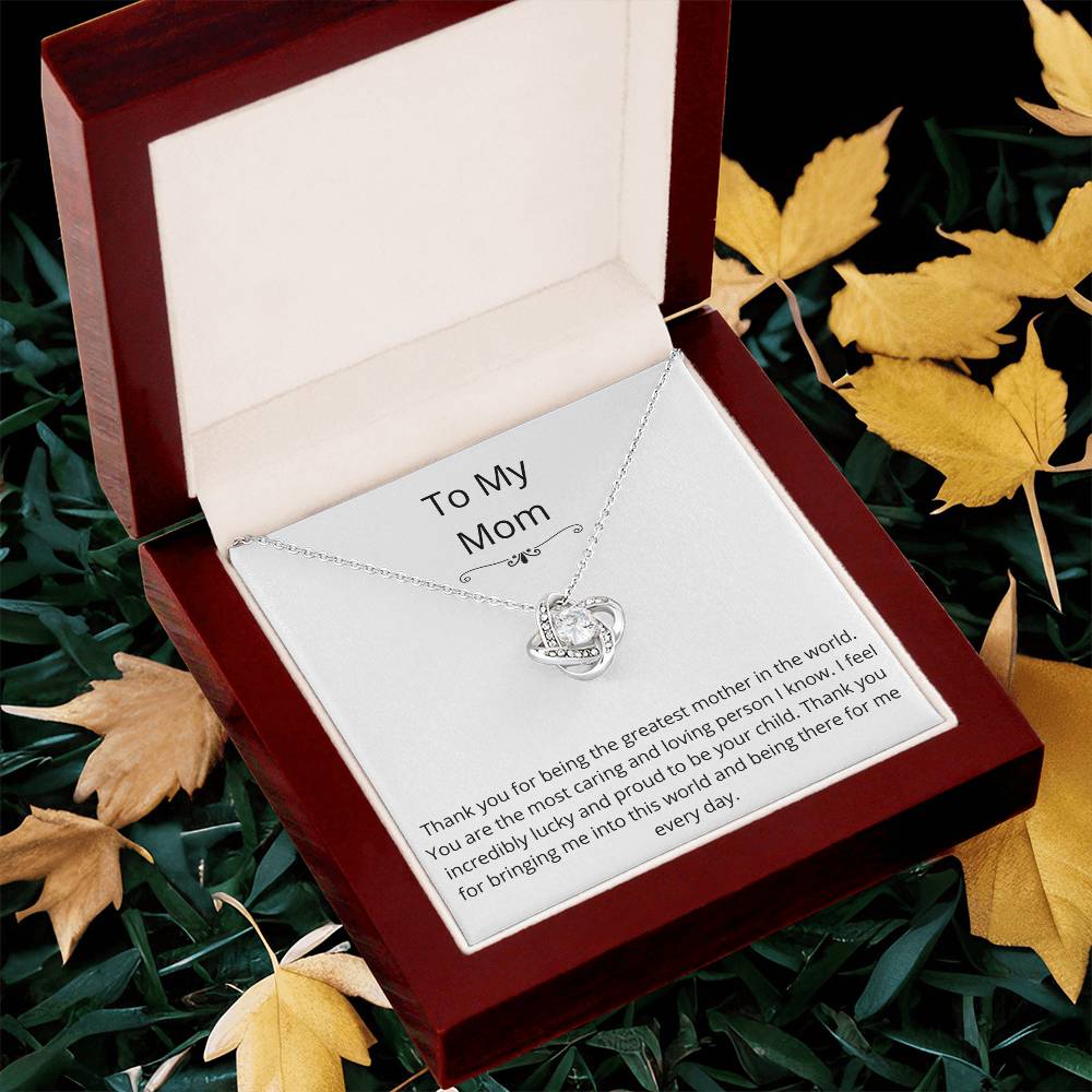 To My Mom Love Knot Necklace Love Knot Necklace