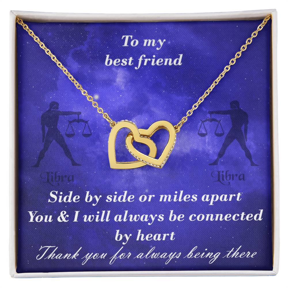 Libra To Libra Best Friend Interlocked Hearts Necklace Interlocking Hearts Necklace