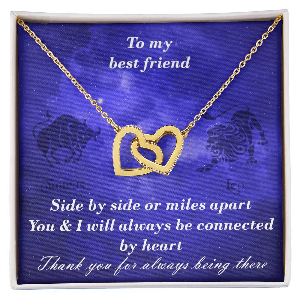 Taurus To Leo Best Friend Interlocked Hearts Necklace Interlocking Hearts Necklace