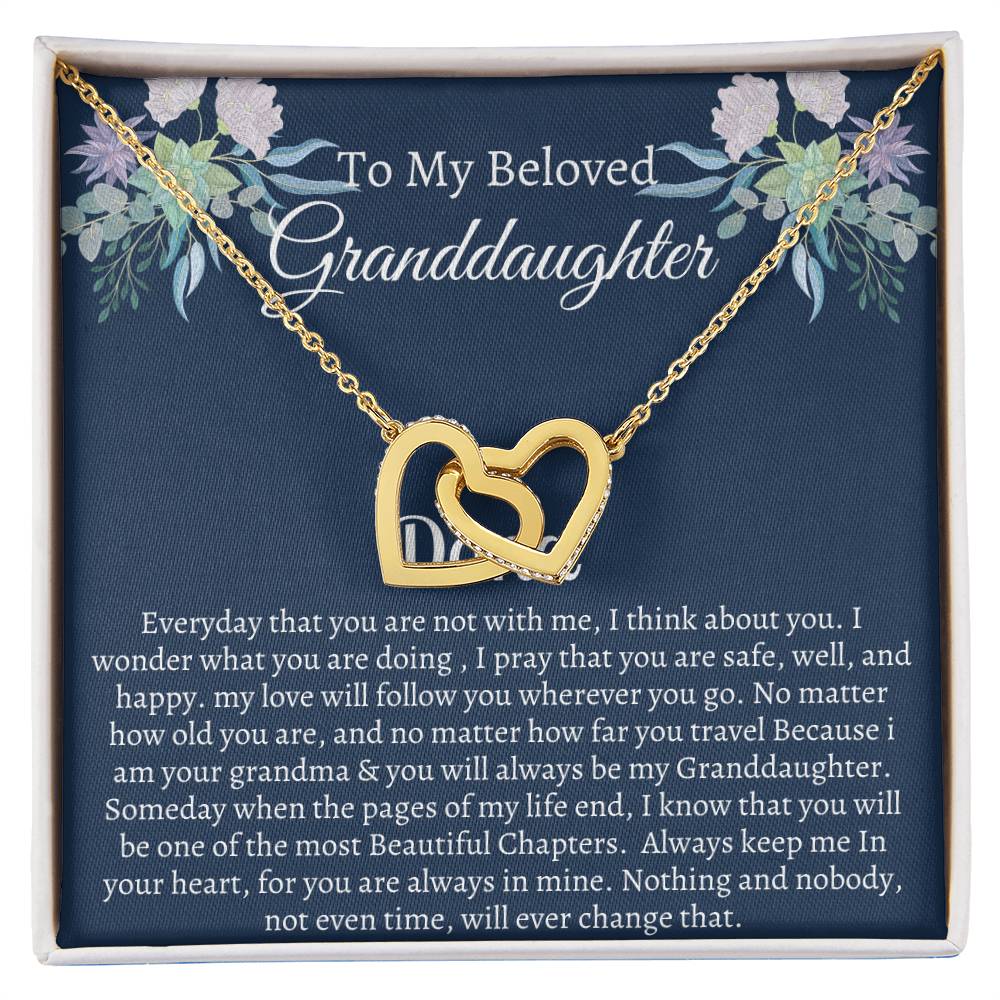 Gift For Granddaughter 1St Interlocking Hearts Necklace