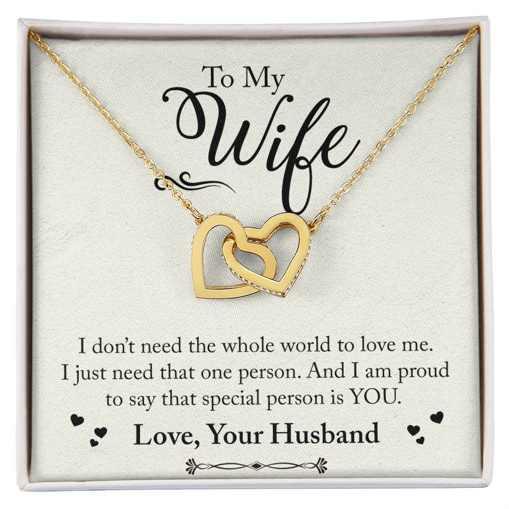 Interlocking Hearts Necklace Anniversary Gift For Wife Gift For Her From Husband Gift For Her Mothers Day Gift Valentines Day Gift Gifts For Wife Christmas Gift