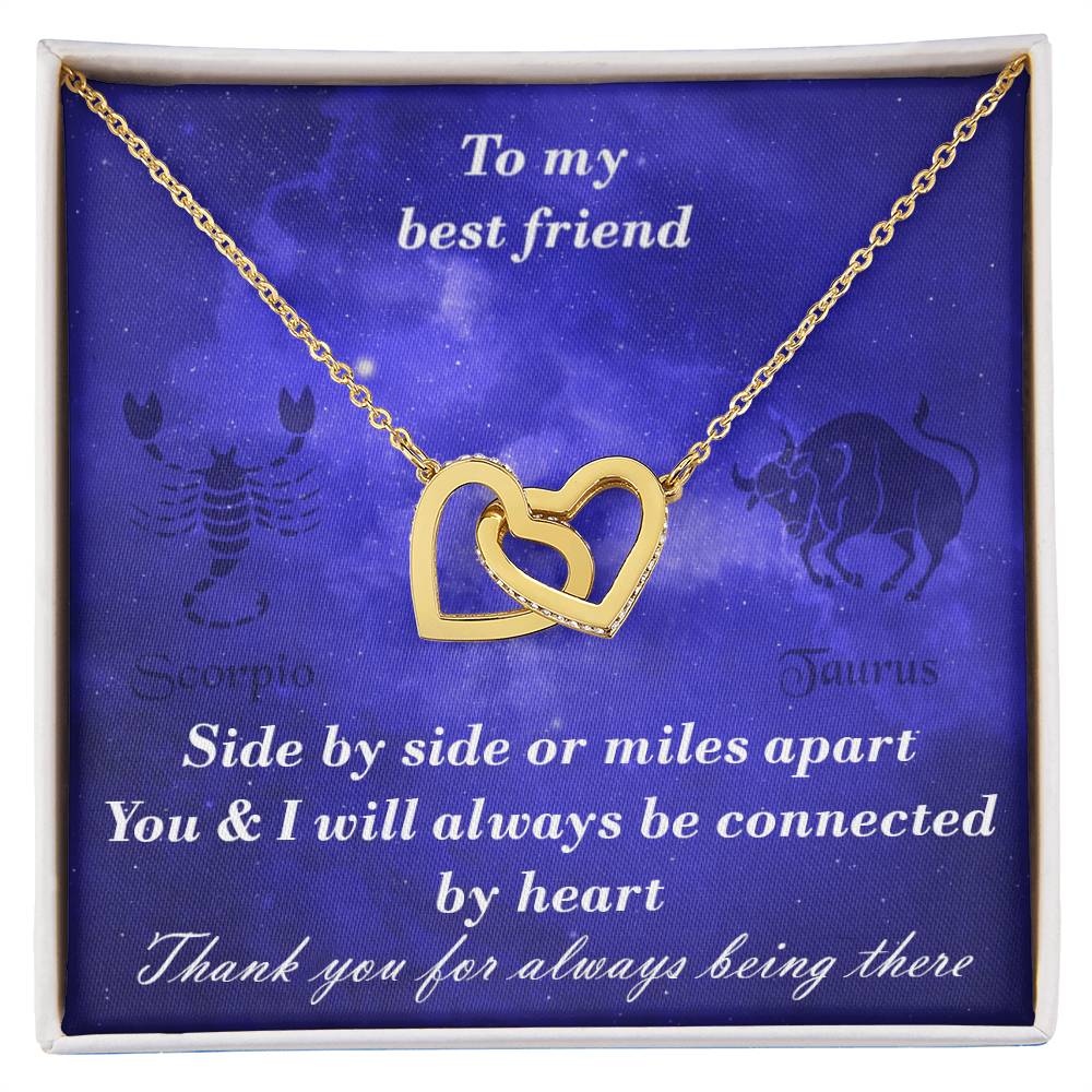 Scorpio To Taurus Best Friend Interlocked Hearts Necklace Interlocking Hearts Necklace