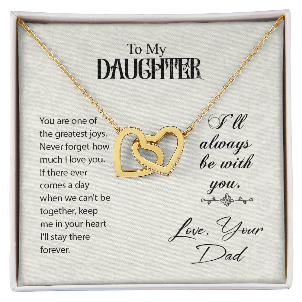 Cubic Zirconia Interlocking Hearts Necklace