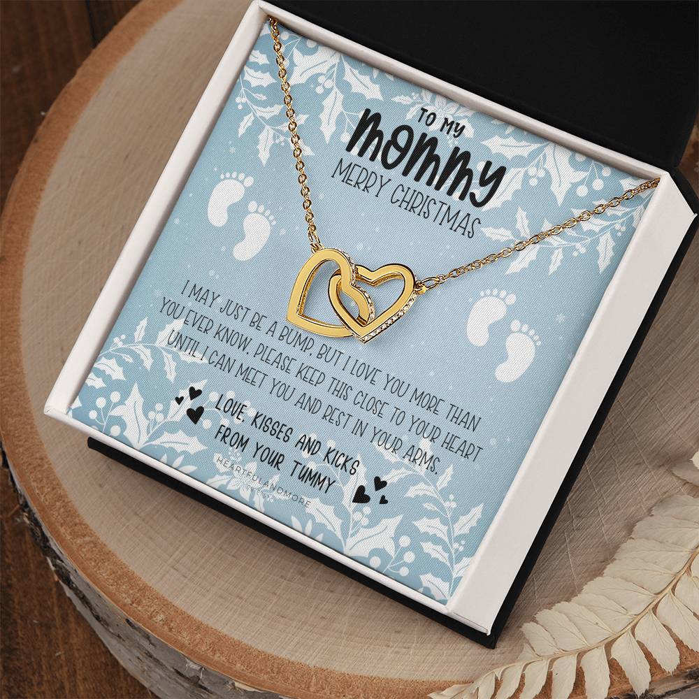 New Mom Christmas Pregnant Wife Christmas Gift Christmas Gift For Pregnant Wife Jewelry For Pregnant Wife Expecting Wife Christmas Interlocking Hearts Necklace