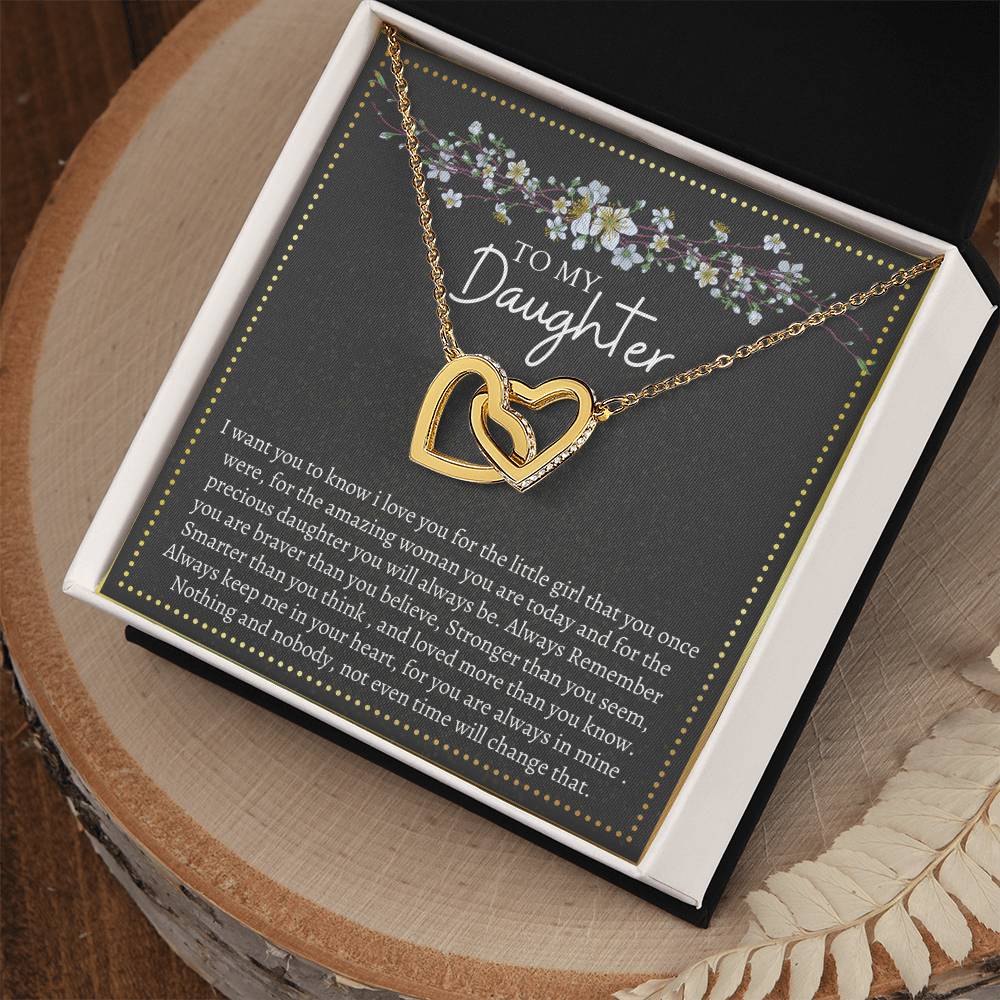 Gift For Daughter Interlocking Interlocking Hearts Necklace