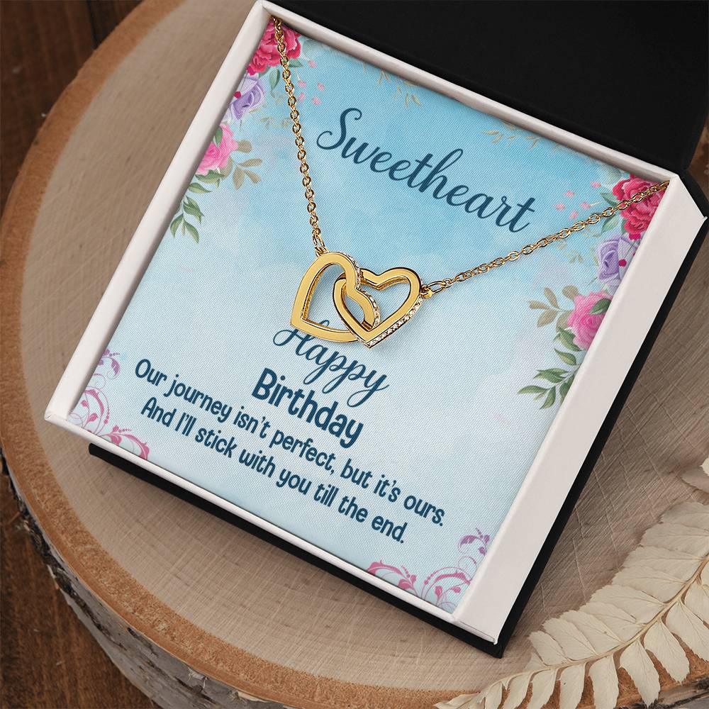 Happy Birthday To My Love - Interlocking Hearts Necklace