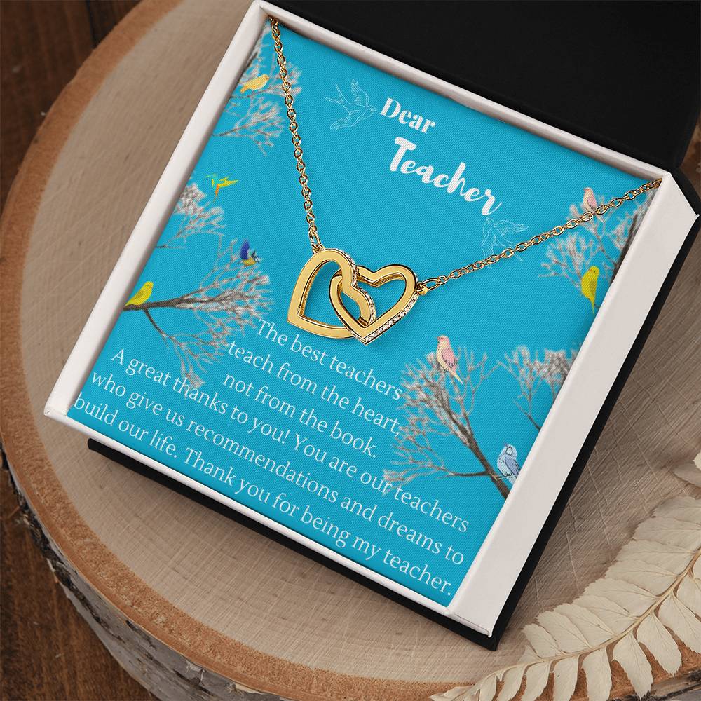 Gift For Love Love Knot Necklace For Teacher Graduation Day Gift For Teacher Gift Necklace For Teacher Gift From Student Graduation Birthday For Her. Interlocking Hearts Necklace