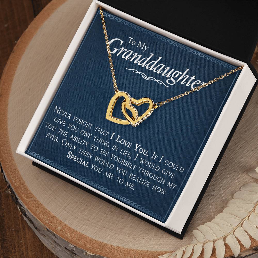 Special Gift For Granddaughter - Interlocking Heart Necklace Interlocking Hearts Necklace