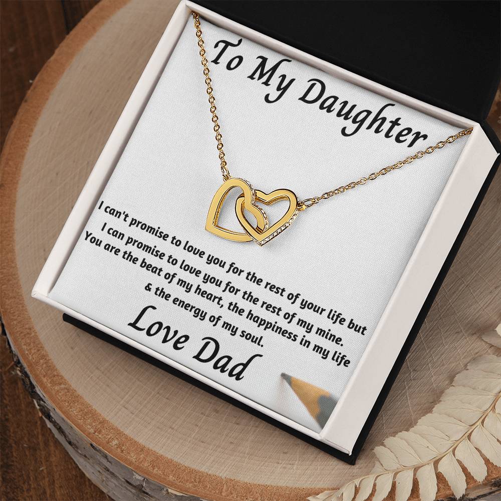 Limited Edition To My Daughter Interlocking Hearts Necklace