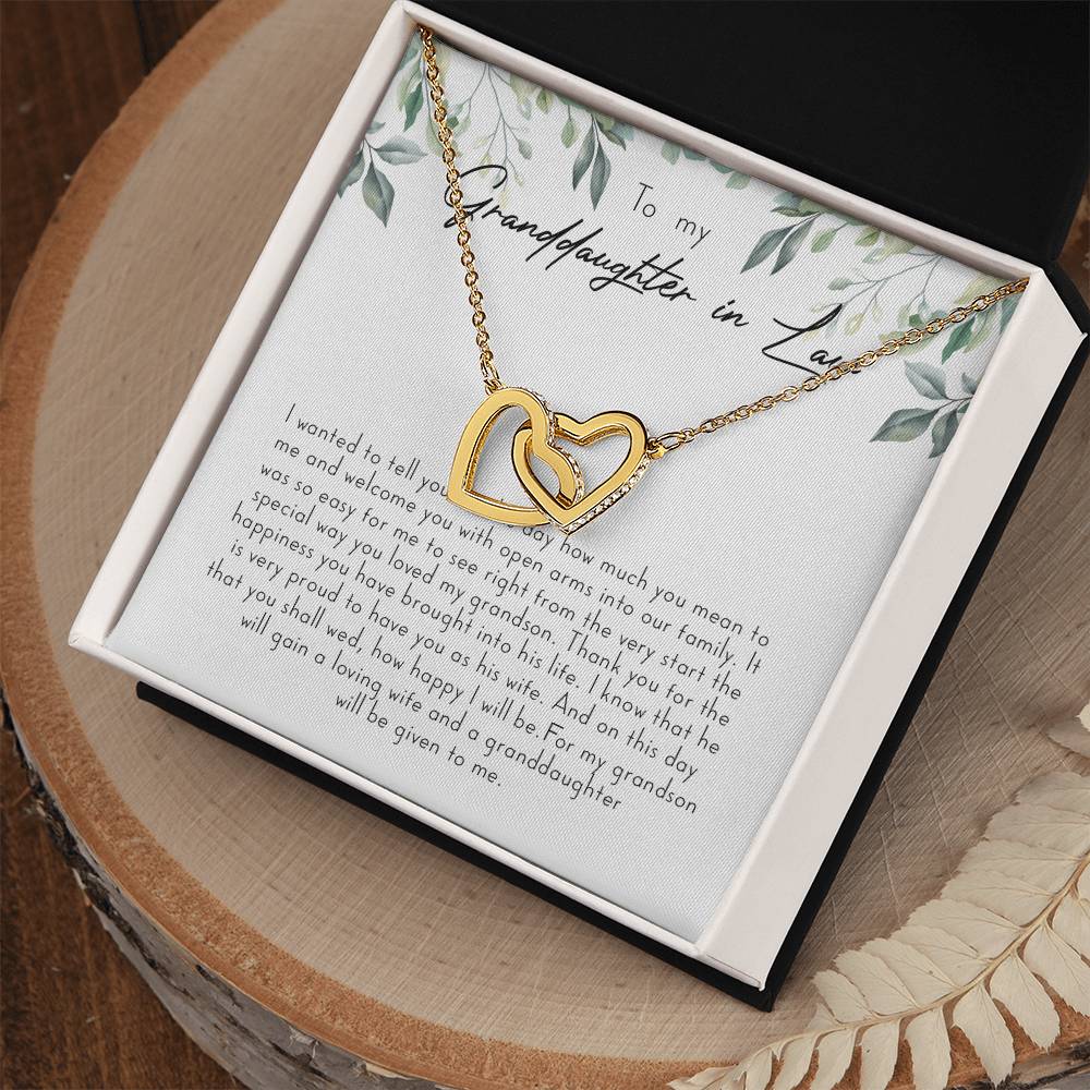 To My Granddaughter-In-Law Gift I Wanted To Tell You Interlocking Hearts Necklace