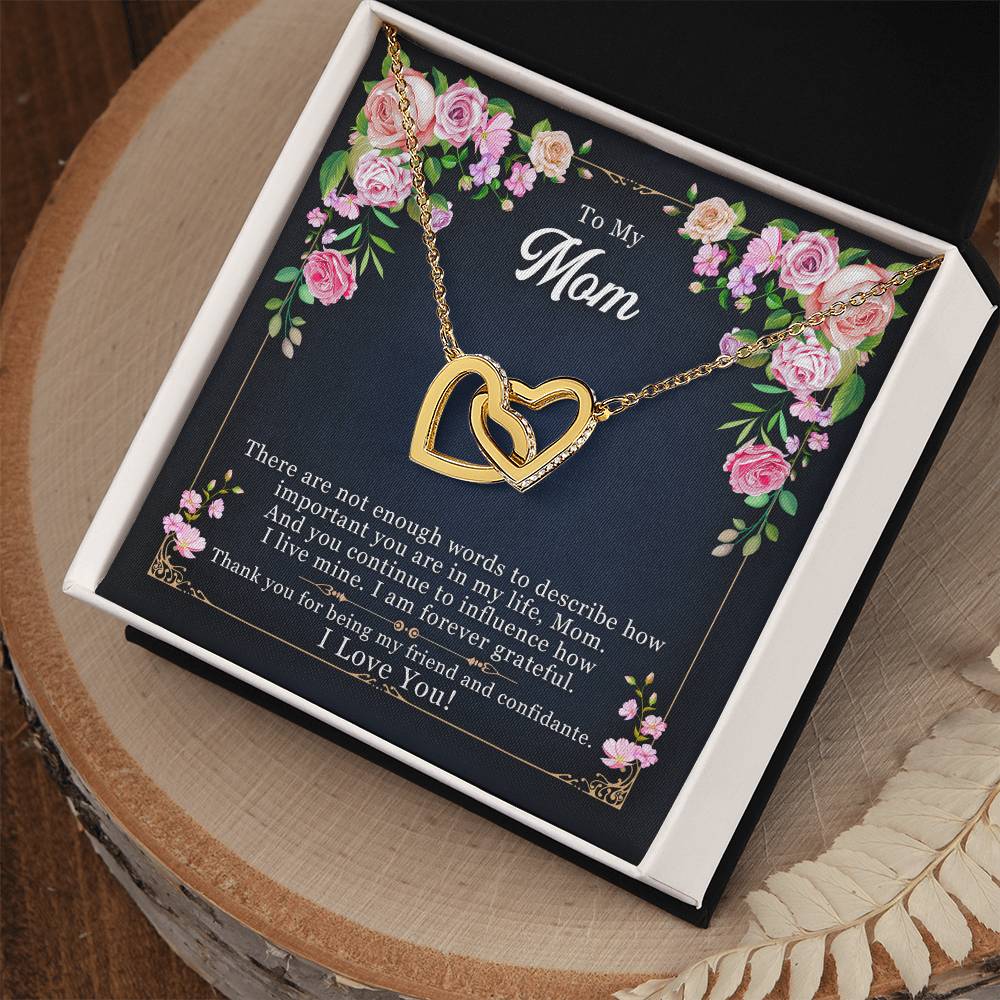 Love 4 Mom Interlocking Hearts Necklace