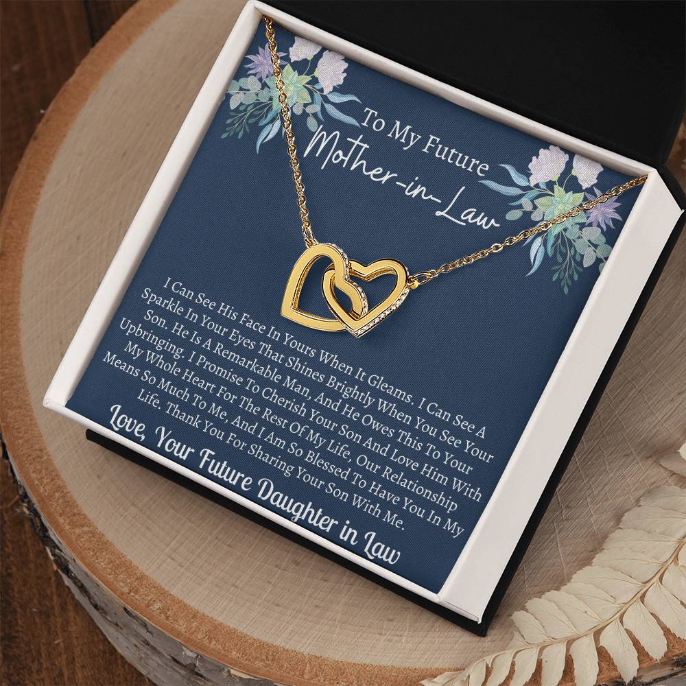 Gift For Future Mother In Law Interlocking Hearts Necklace