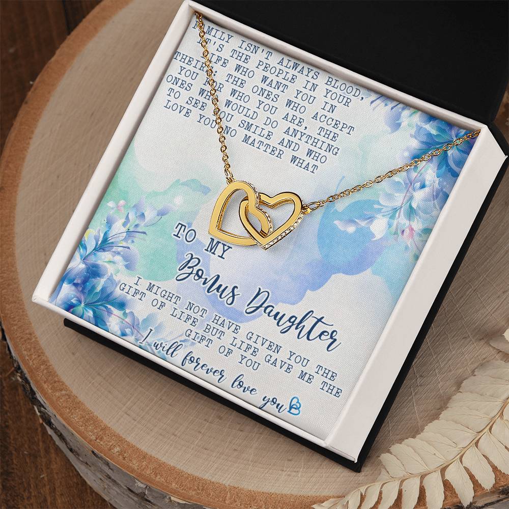 Stepdaughter Necklace Giftpersonalized Bonus Daughter Necklaceinterlocking Hearts Necklace For Stepdaughter Daughter In Law Necklace Gift