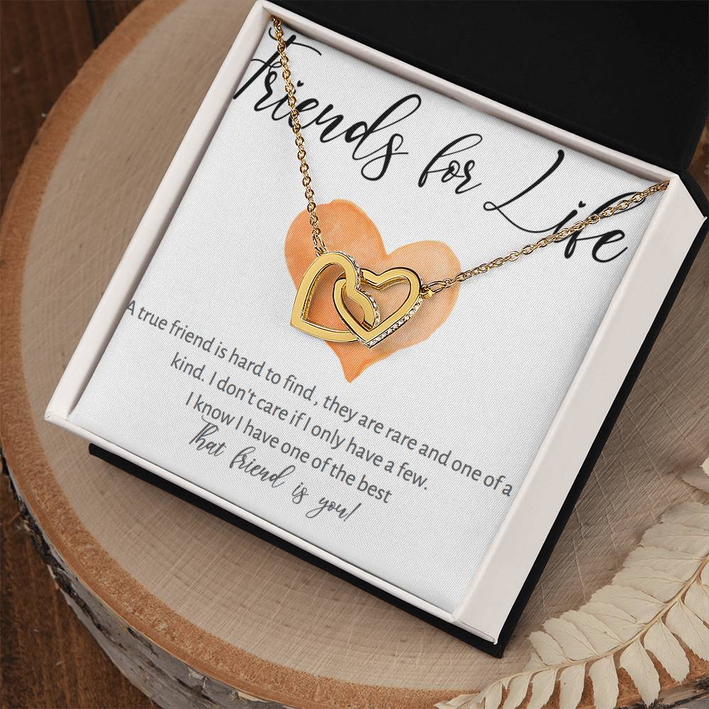 Friends For Life Necklace Interlocking Hearts Necklace