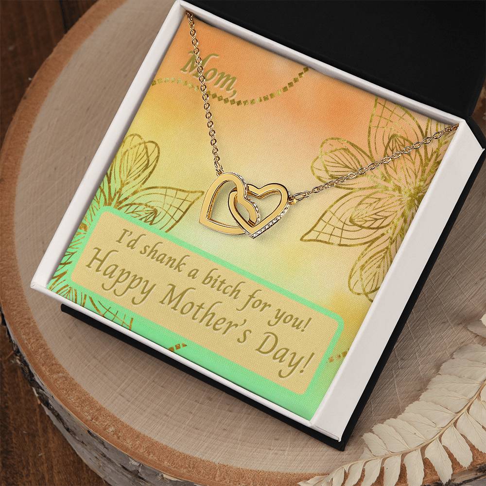 Funny Mother’S Day Gift - Two Hearts Necklace Interlocking Hearts Necklace