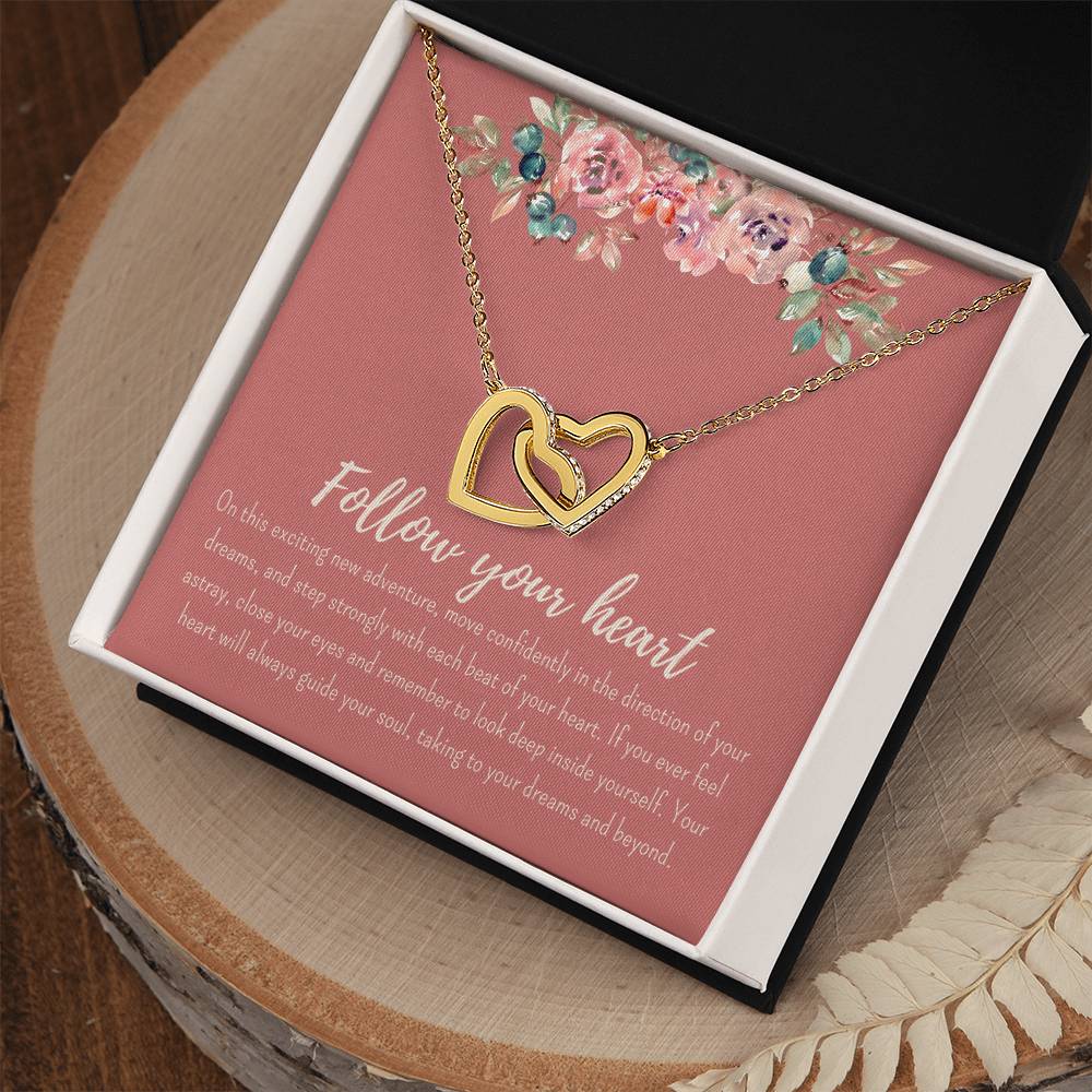 Follow Your Heart Necklace Interlocking Hearts Necklace