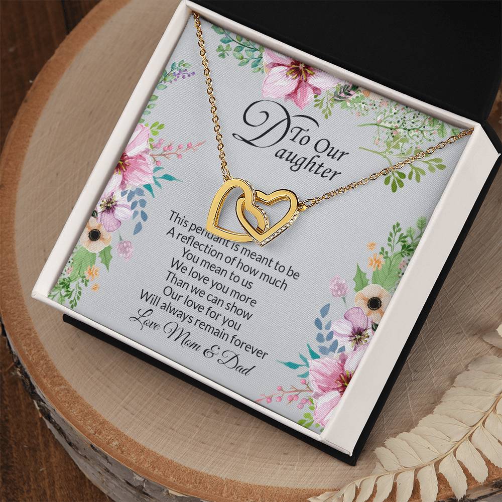 Gift For Daughter - Infinity Necklace Gift For Daughter Interlocking Hearts Necklace