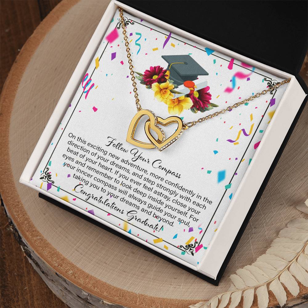 Graduation Gift For Daughter - Interlocking Heart Necklace Interlocking Hearts Necklace