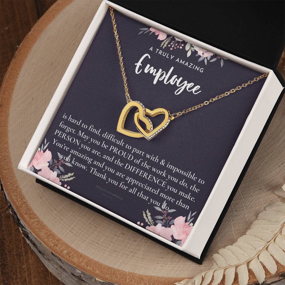 Gift For Employee Employee Appreciation Gift A Truly Amazing Employee Gift Interlocking Hearts Necklace