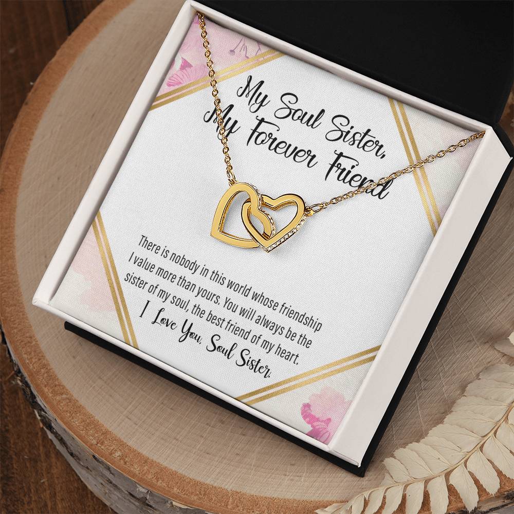 Soul Sister - Joined Hearts Necklace Interlocking Hearts Necklace