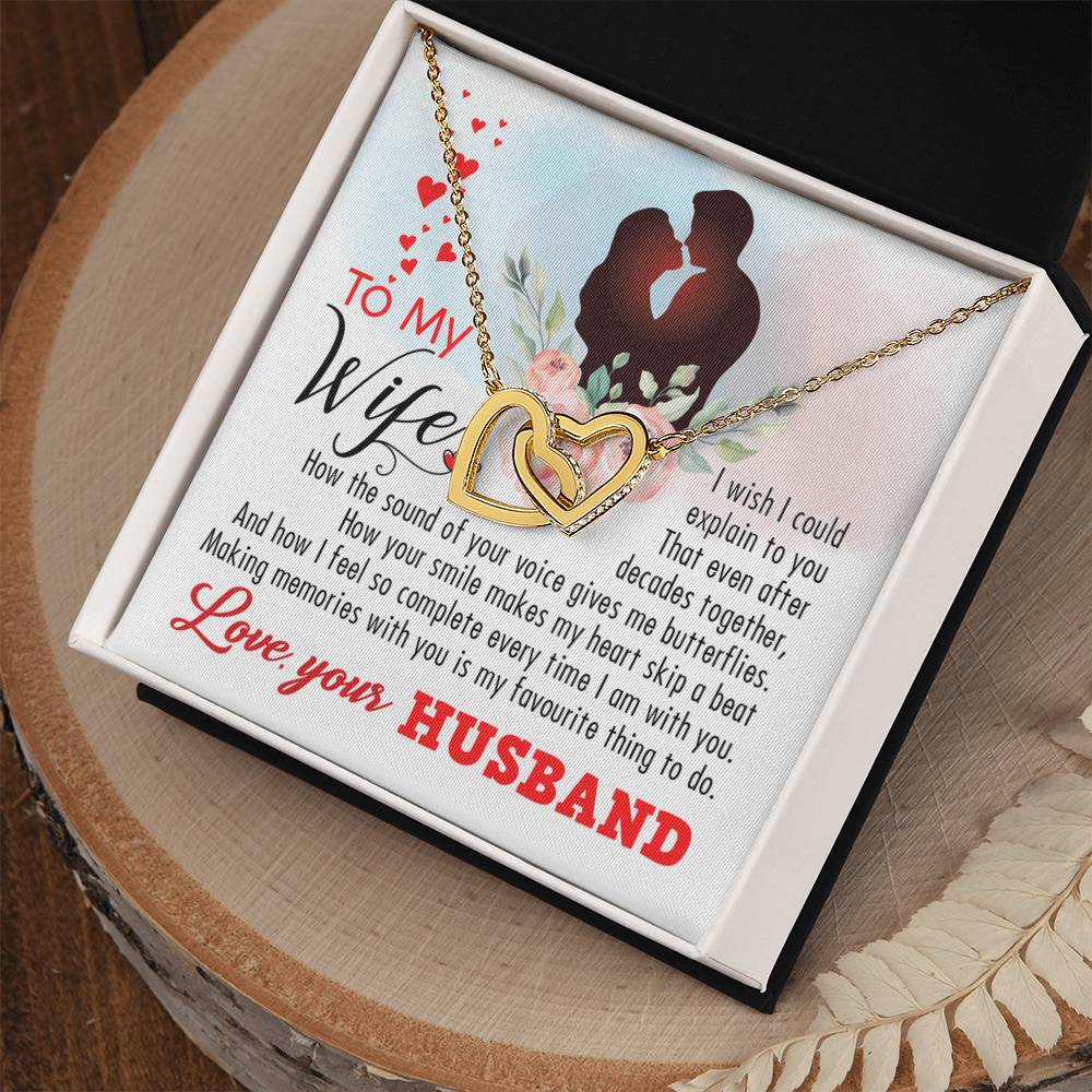 Gift For Wife - Interlocking Heart Necklace Interlocking Hearts Necklace