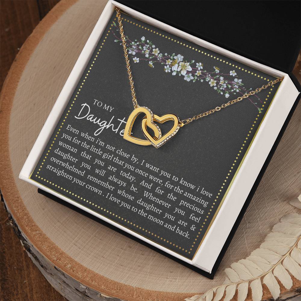 Gift For Daughter Interlocking Hearts Necklace