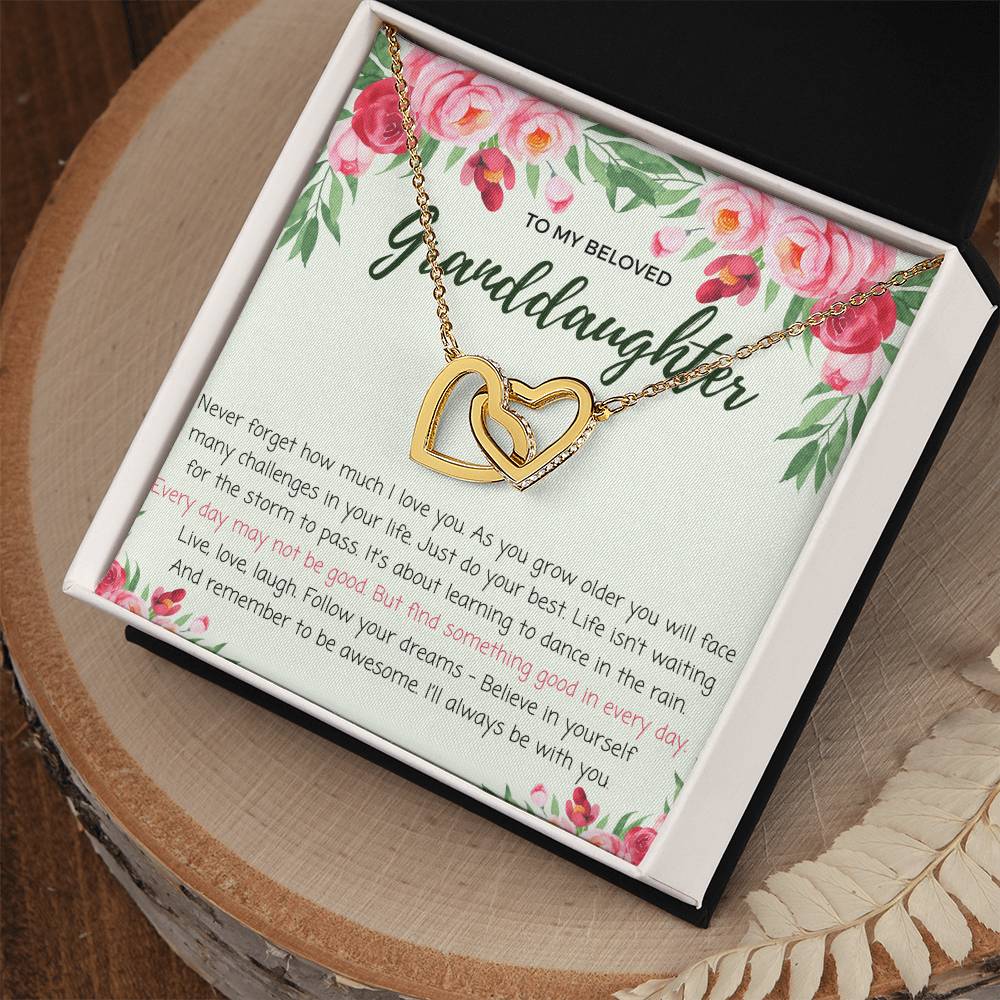 Gift From Grandmother To Granddaughter - Interlocking Hearts Necklace
