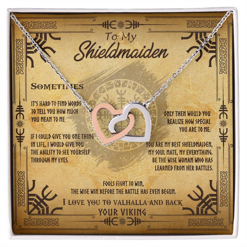 Interlocking Heart - I Love You To Valhalla And Back Interlocking Hearts Necklace
