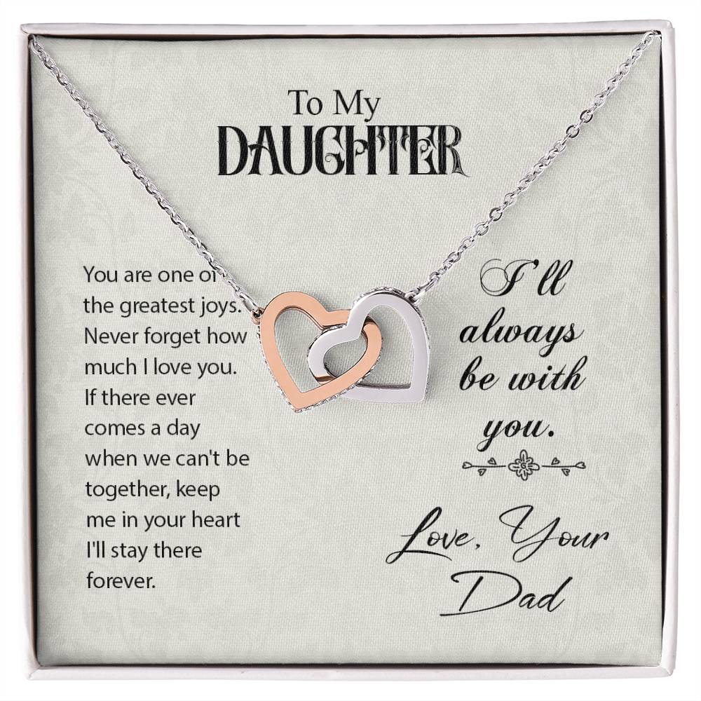 Cubic Zirconia Interlocking Hearts Necklace