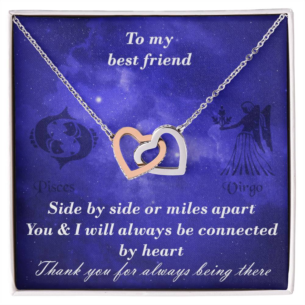 Pisces To Virgo Best Friend Interlocked Hearts Necklace Interlocking Hearts Necklace