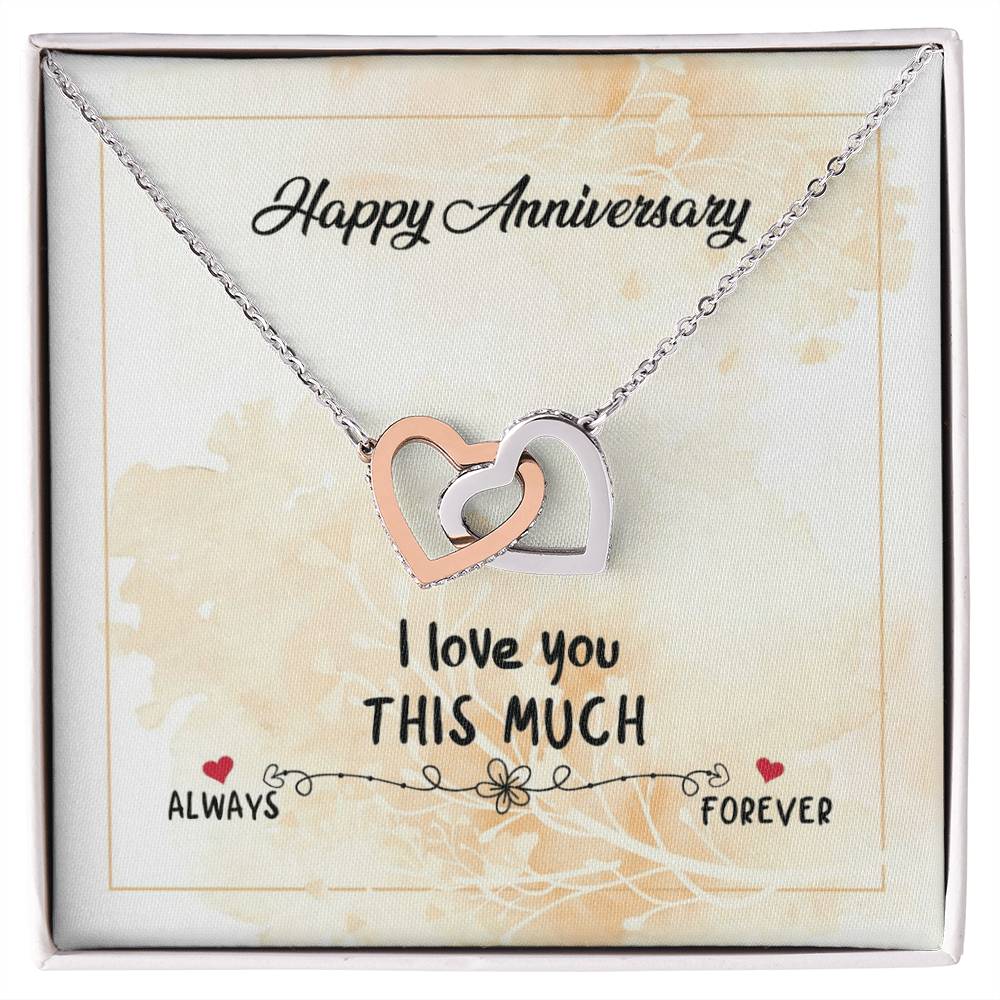 To My Wife Interlocking Hearts Necklace