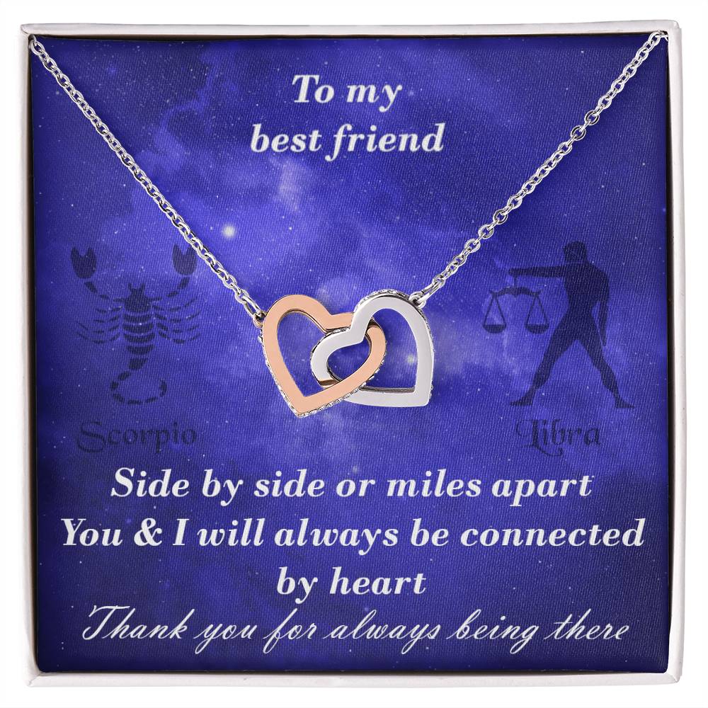 Scorpio To Libra Best Friend Interlocked Hearts Necklace Interlocking Hearts Necklace