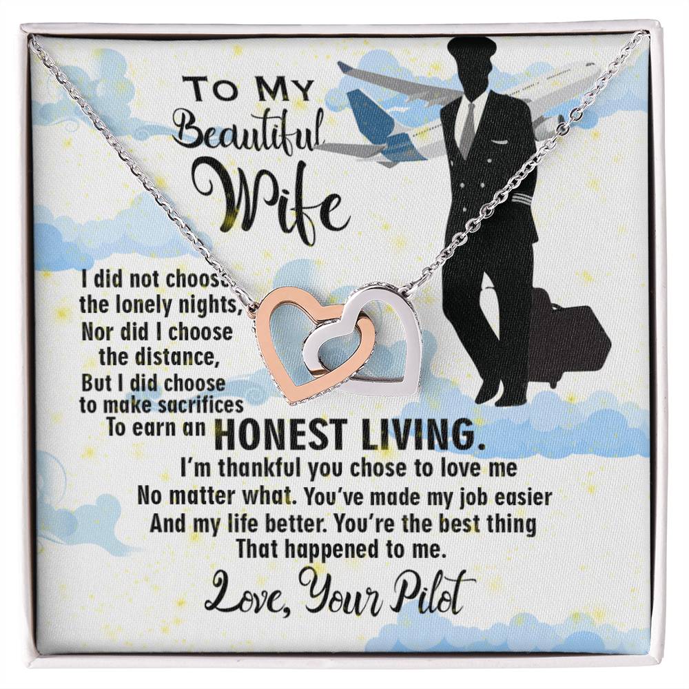 Pilot'S Wife - Interlocking Heart Necklace Interlocking Hearts Necklace