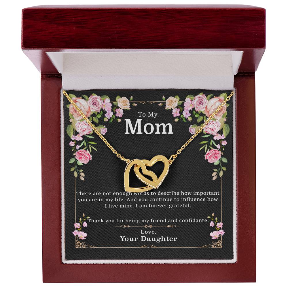 Forever Grateful Necklace Interlocking Hearts Necklace