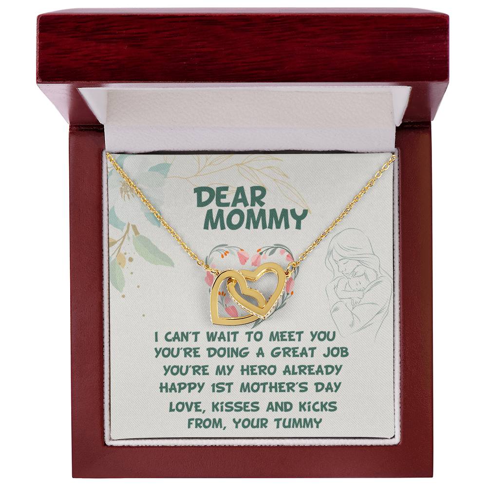 New Mom Gift Baby Shower Gift Gift For Mom To Be Pregnancy Gift For First Time Mom Baby Shower Gift Pregnant Wife Expecting Wife Gift Interlocking Hearts Necklace