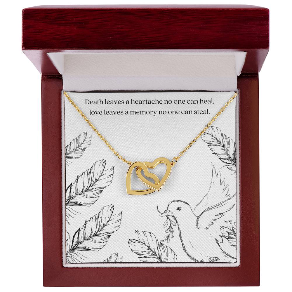 Dove Memory Necklace Interlocking Hearts Necklace