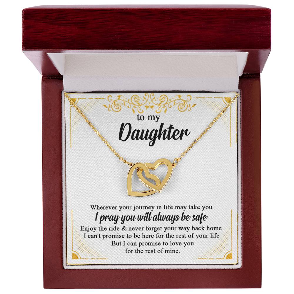 Interlocking Necklace - Gifts For Daughter Interlocking Hearts Necklace