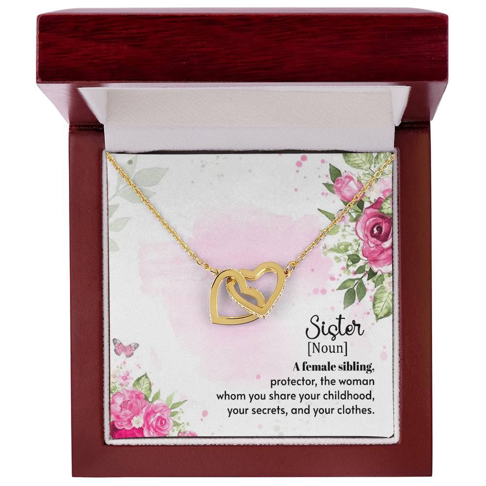 A Female Sibling - Interlocking Hearts Necklace