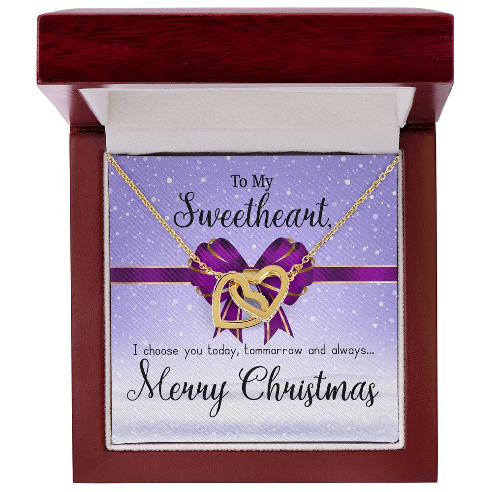 To My Sweetheart Necklace Interlocking Hearts Necklace
