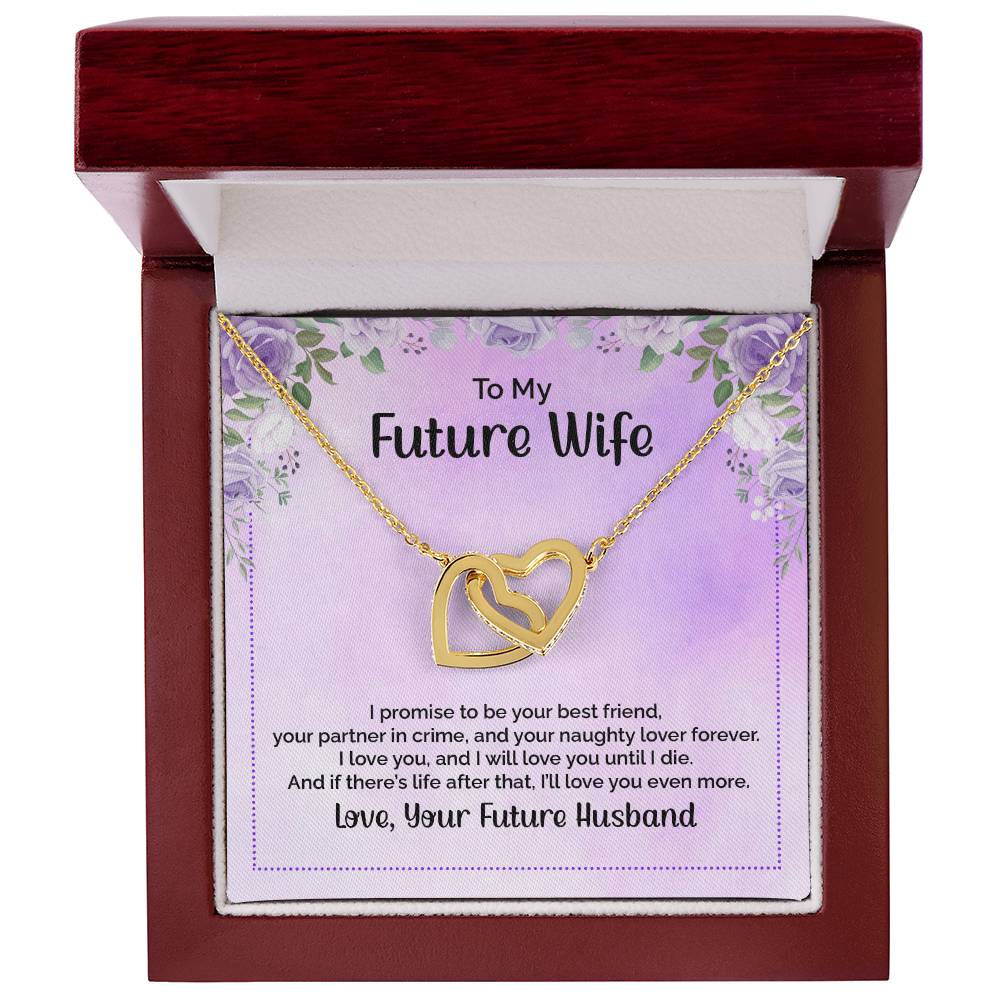 Interlocking Hearts Necklace To My Future Wife I Promise To Be Your Best Friend