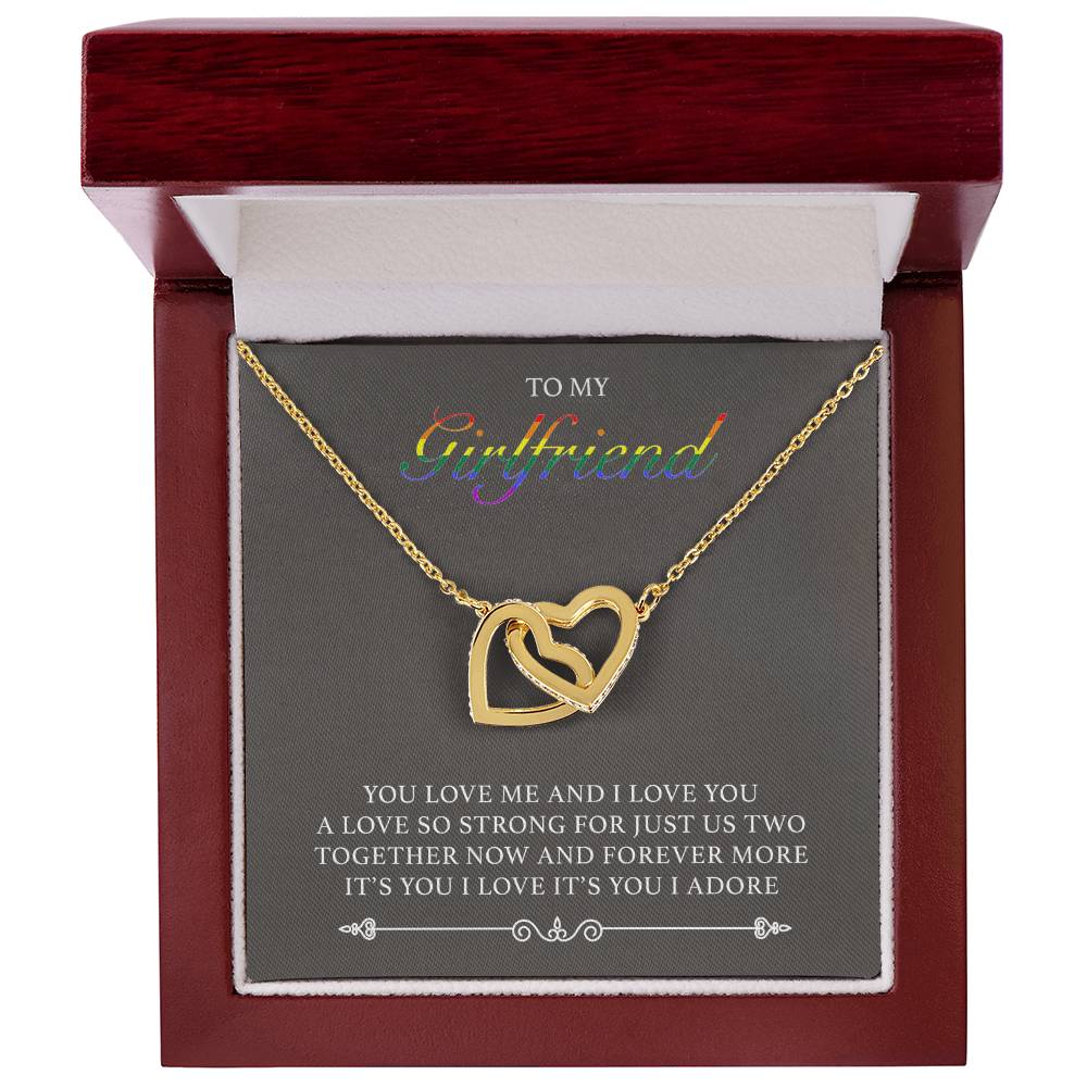 You Love Me And I Love You Interlocking Hearts Necklace