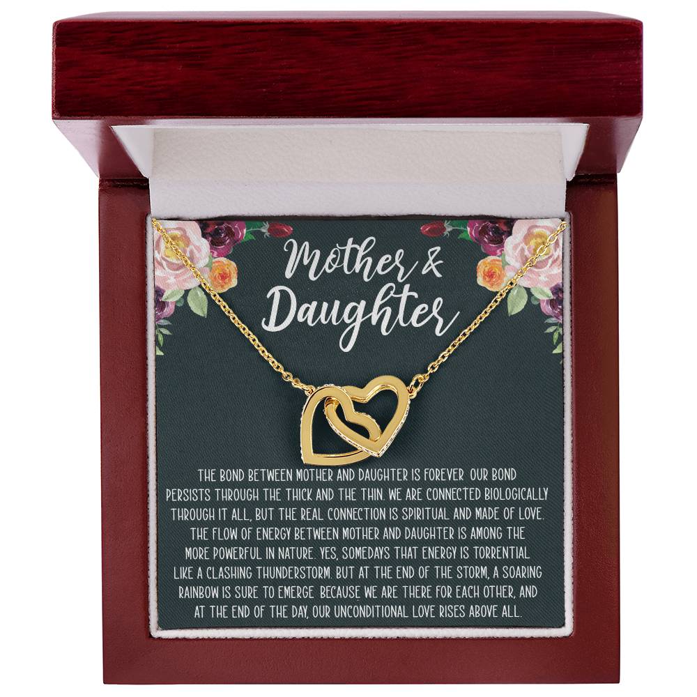 Mother & Daughter Interlocking Hearts Necklace