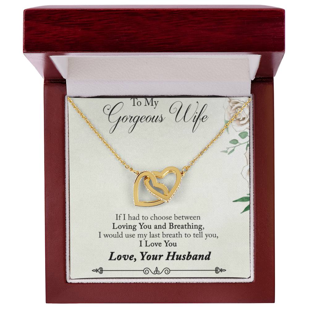 Gift For Wife - Interlocking Hearts Necklace