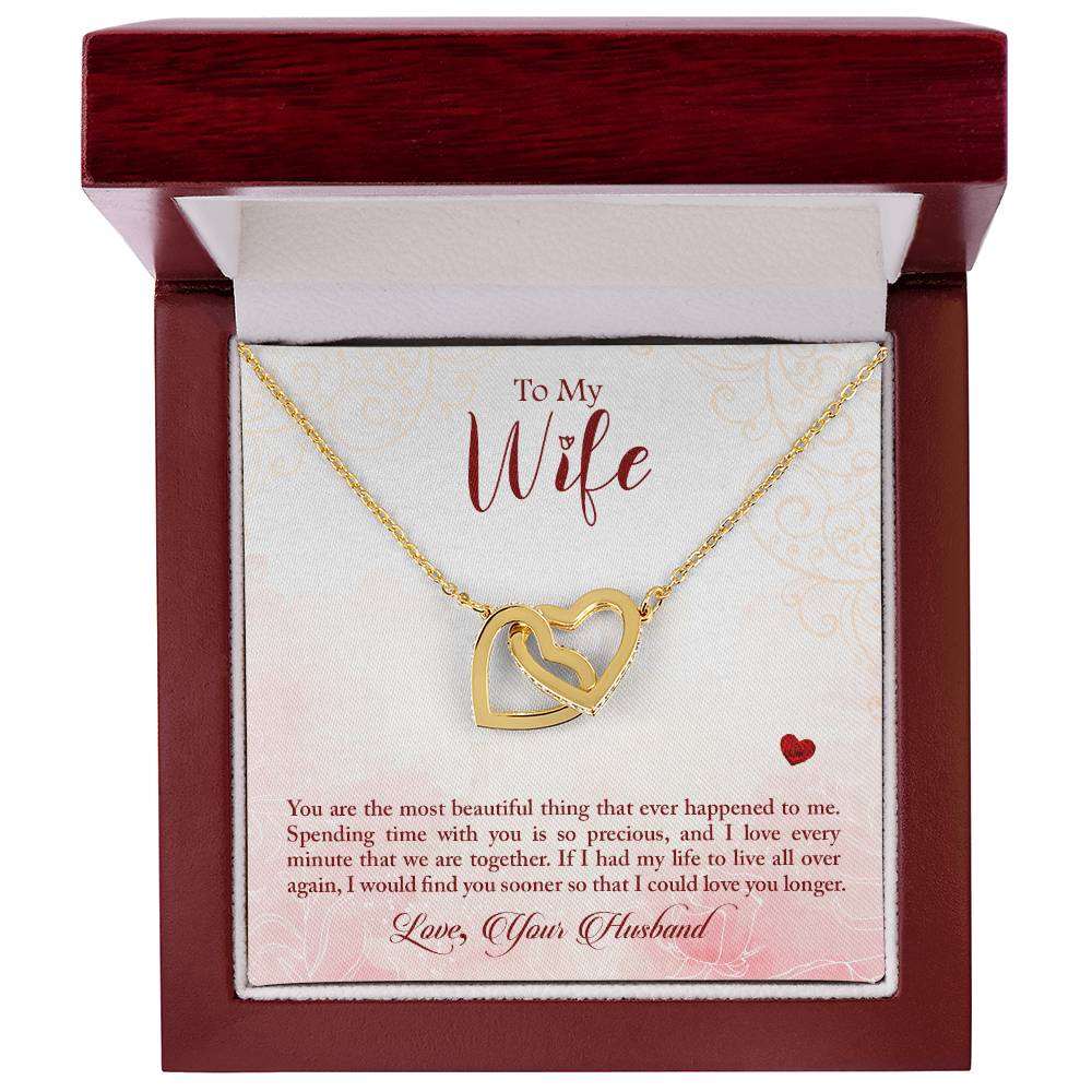 Interlocking Hearts Necklace Anniversary Gift For Wife Gift For Her From Husband Gift For Her Mothers Day Gift Valentines Day Gift Gifts For Wife Christmas Gift